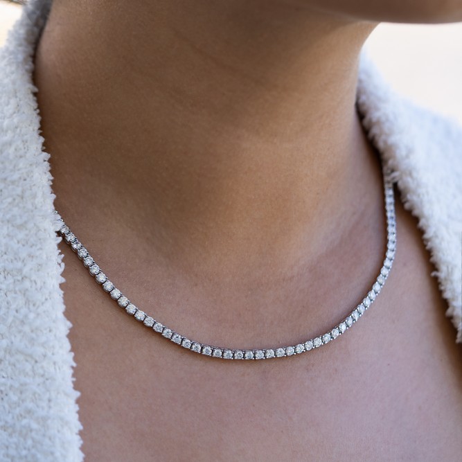10.00 carat Vintage Style Diamond Necklace (Platinum) — Shreve, Crump & Low