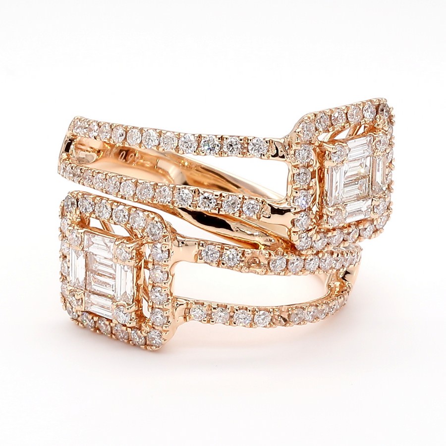 14K Gold Multi-Station Bypass Ring