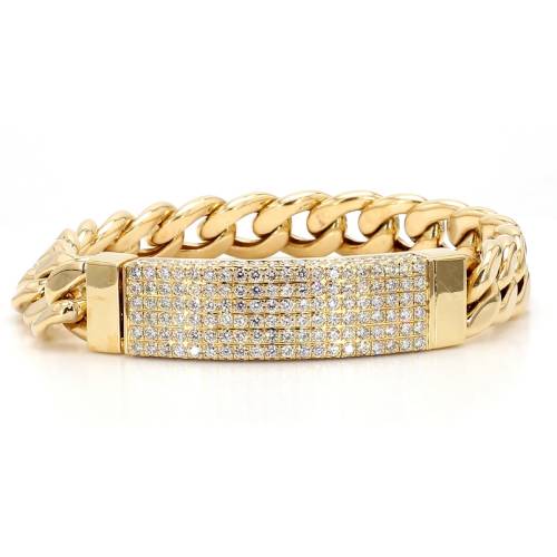 14K Gold Cuban ID Statement Bracelet