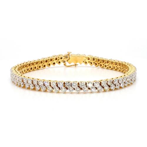 14K Gold Double-Row Tennis Bracelet